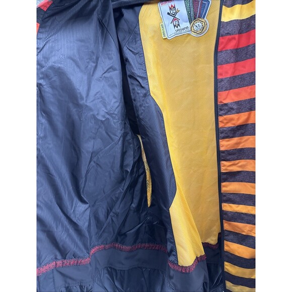 Burton Size XL Dryride Snowboard Zip Up Shell Jacket Oranges Yellow Black Hood - Picture 10 of 11